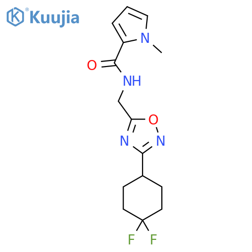 N-{[3-(4,4-difluorocyclohexyl)-1,2,4-oxadiazol-5-yl]methyl}-1-methyl-1H-pyrrole-2-carboxamide structure