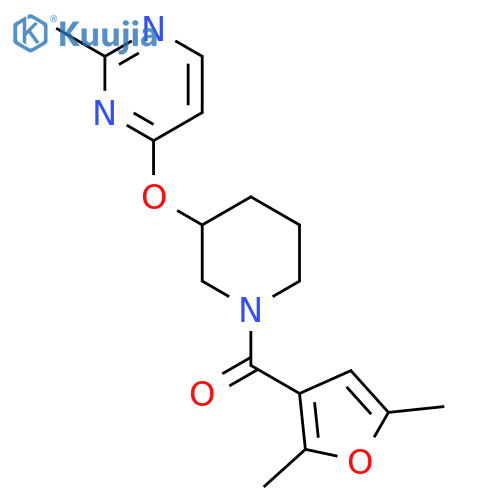 4-{[1-(2,5-dimethylfuran-3-carbonyl)piperidin-3-yl]oxy}-2-methylpyrimidine structure