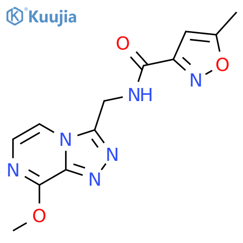 N-({8-methoxy-1,2,4triazolo4,3-apyrazin-3-yl}methyl)-5-methyl-1,2-oxazole-3-carboxamide structure
