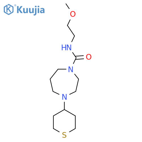 N-(2-methoxyethyl)-4-(thian-4-yl)-1,4-diazepane-1-carboxamide structure
