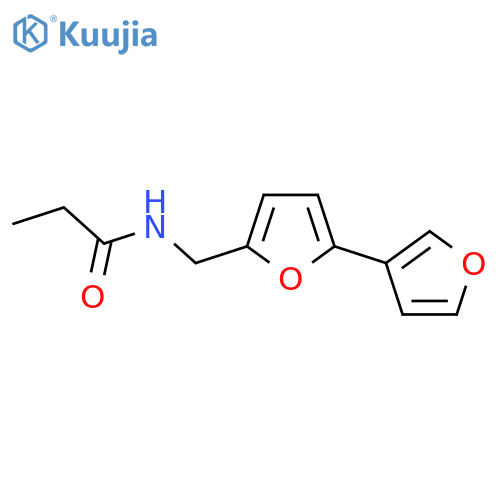 N-({[2,3'-bifuran]-5-yl}methyl)propanamide structure