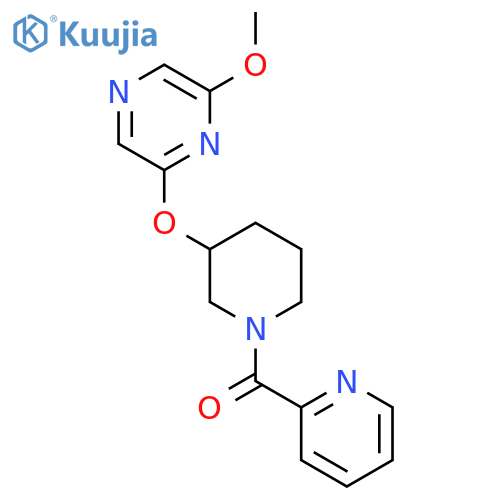 2-methoxy-6-{1-(pyridine-2-carbonyl)piperidin-3-yloxy}pyrazine structure