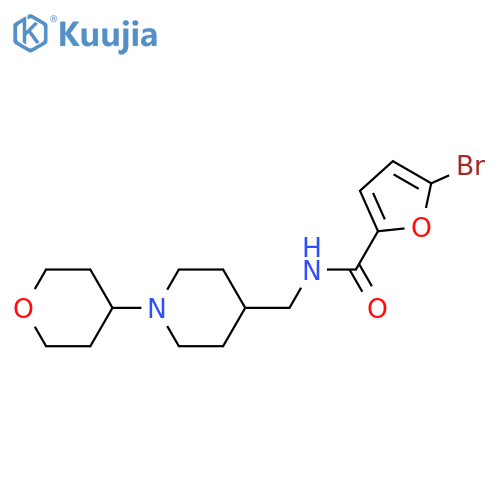5-bromo-N-{1-(oxan-4-yl)piperidin-4-ylmethyl}furan-2-carboxamide structure