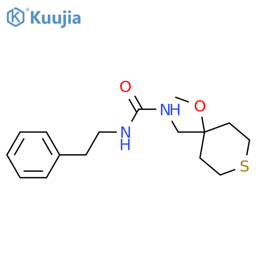 3-[(4-methoxythian-4-yl)methyl]-1-(2-phenylethyl)urea structure