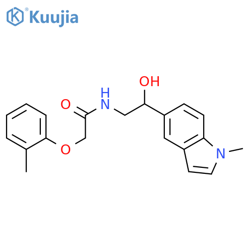N-[2-hydroxy-2-(1-methyl-1H-indol-5-yl)ethyl]-2-(2-methylphenoxy)acetamide structure