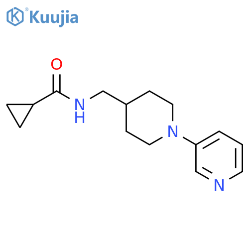 N-[[1-(3-Pyridinyl)-4-piperidinyl]methyl]cyclopropanecarboxamide structure