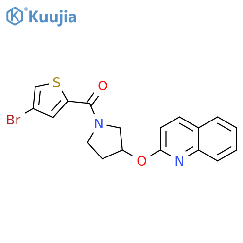 (4-bromothiophen-2-yl)-(3-quinolin-2-yloxypyrrolidin-1-yl)methanone structure