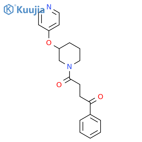 1-phenyl-4-3-(pyridin-4-yloxy)piperidin-1-ylbutane-1,4-dione structure