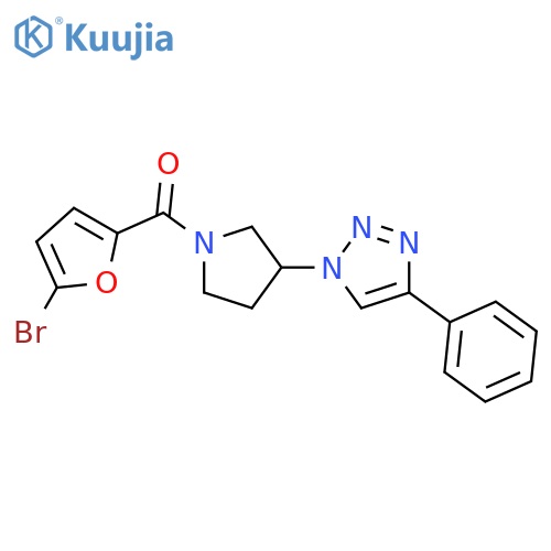 (5-bromofuran-2-yl)-[3-(4-phenyltriazol-1-yl)pyrrolidin-1-yl]methanone structure