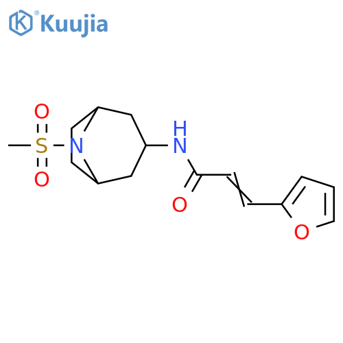 3-(2-Furanyl)-N-[8-(methylsulfonyl)-8-azabicyclo[3.2.1]oct-3-yl]-2-propenamide structure