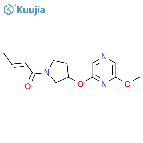 (2E)-1-{3-[(6-methoxypyrazin-2-yl)oxy]pyrrolidin-1-yl}but-2-en-1-one structure
