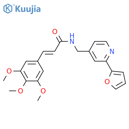 (2E)-N-{[2-(furan-2-yl)pyridin-4-yl]methyl}-3-(3,4,5-trimethoxyphenyl)prop-2-enamide structure