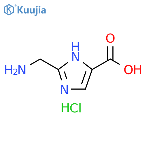 2-(aminomethyl)-1H-imidazole-5-carboxylic acid dihydrochloride structure