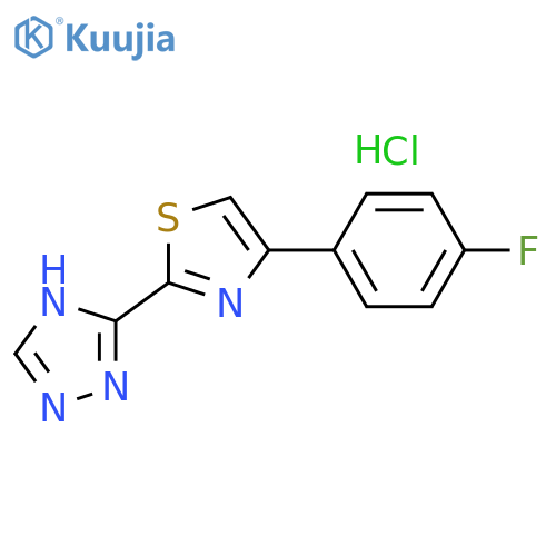 5-4-(4-fluorophenyl)-1,3-thiazol-2-yl-1H-1,2,4-triazole hydrochloride structure