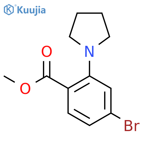 Methyl 4-bromo-2-(pyrrolidin-1-yl)benzoate structure