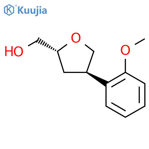 (2R,4R)-4-(2-methoxyphenyl)oxolan-2-ylmethanol structure
