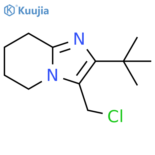 2-tert-butyl-3-(chloromethyl)-5H,6H,7H,8H-imidazo1,2-apyridine structure