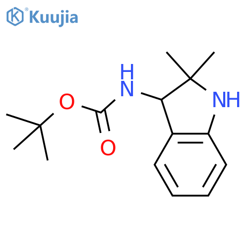 tert-butyl N-(2,2-dimethyl-2,3-dihydro-1H-indol-3-yl)carbamate structure