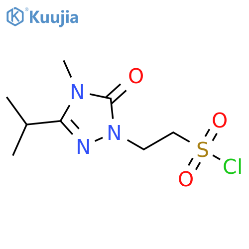 2-4-methyl-5-oxo-3-(propan-2-yl)-4,5-dihydro-1H-1,2,4-triazol-1-ylethane-1-sulfonyl chloride structure