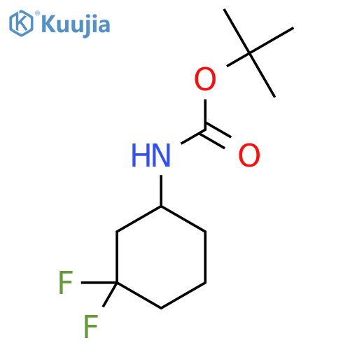 tert-butyl N-(3,3-difluorocyclohexyl)carbamate structure