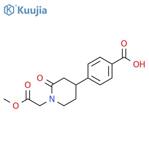 1-Piperidineacetic acid, 4-(4-carboxyphenyl)-2-oxo-, 1-methyl ester structure