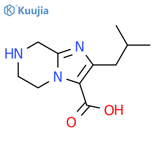 2-(2-methylpropyl)-5H,6H,7H,8H-imidazo1,2-apyrazine-3-carboxylic acid structure
