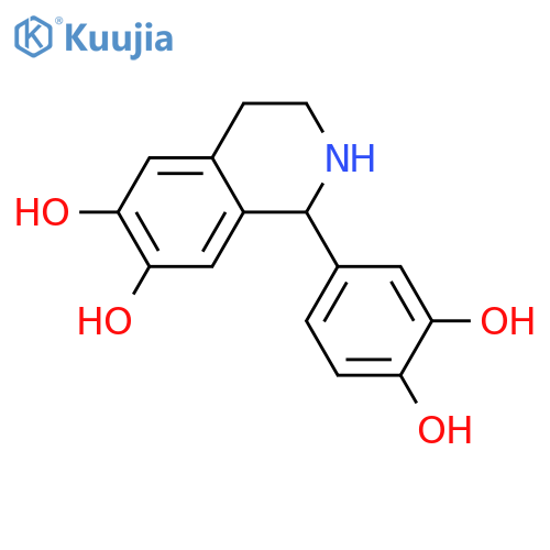 1-(3,4-Dihydroxyphenyl)-1,2,3,4-tetrahydro-6,7-isoquinolinediol; (R)-form structure