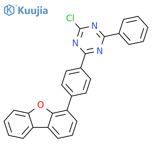 2-Chloro-4-(4-(dibenzo[b,d]furan-4-yl)phenyl)-6-phenyl-1,3,5-triazine structure