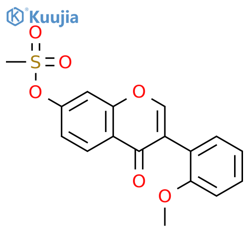 3-(2-methoxyphenyl)-4-oxo-4H-chromen-7-yl methanesulfonate structure