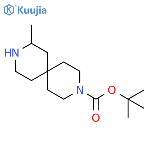 tert-Butyl 8-methyl-3,9-diazaspiro[5.5]undecane-3-carboxylate structure