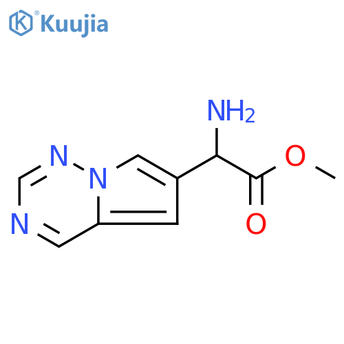 methyl 2-amino-2-{pyrrolo[2,1-f][1,2,4]triazin-6-yl}acetate structure
