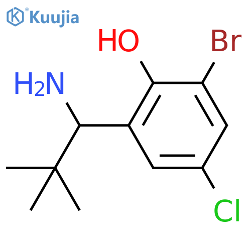 2-(1-Amino-2,2-dimethylpropyl)-6-bromo-4-chlorophenol structure