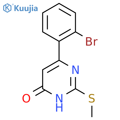 6-(2-Bromophenyl)-2-(methylthio)pyrimidin-4(3H)-one structure