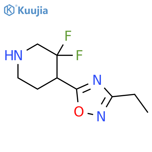 4-(3-ethyl-1,2,4-oxadiazol-5-yl)-3,3-difluoropiperidine structure