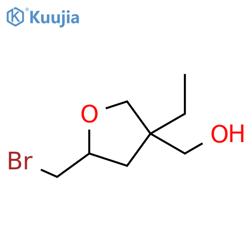 5-(bromomethyl)-3-ethyloxolan-3-ylmethanol structure