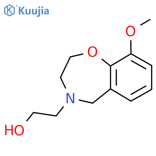 2-(9-methoxy-2,3-dihydrobenzo[f][1,4]oxazepin-4(5H)-yl)ethan-1-ol structure