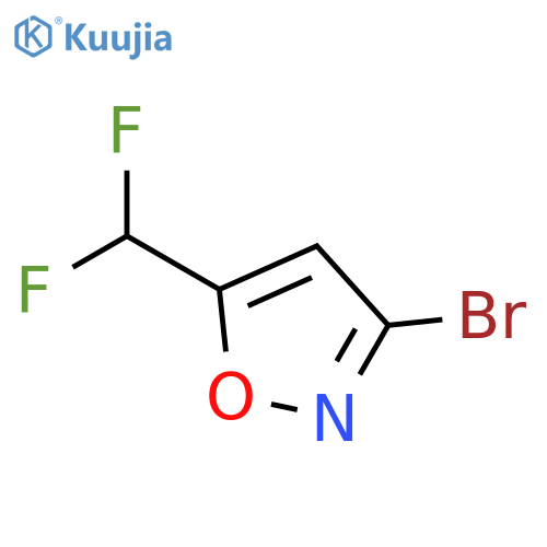 3-bromo-5-(difluoromethyl)-1,2-oxazole structure