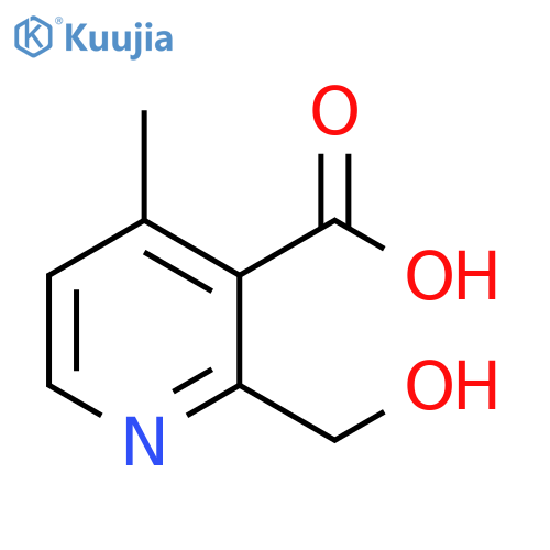 2-(hydroxymethyl)-4-methylpyridine-3-carboxylic acid structure
