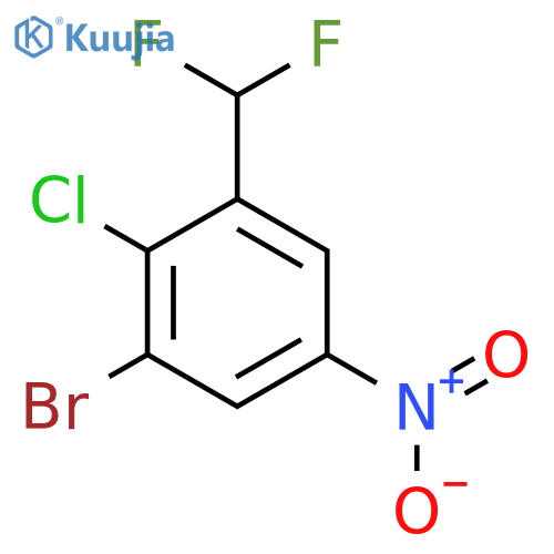 1-Bromo-2-chloro-3-(difluoromethyl)-5-nitrobenzene structure