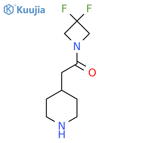 1-(3,3-Difluoroazetidin-1-yl)-2-(piperidin-4-yl)ethan-1-one structure