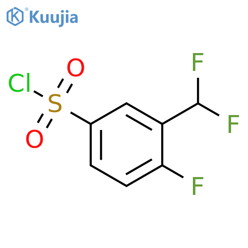 3-(difluoromethyl)-4-fluorobenzene-1-sulfonyl chloride structure
