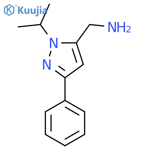 (1-isopropyl-3-phenyl-1H-pyrazol-5-yl)methanamine structure