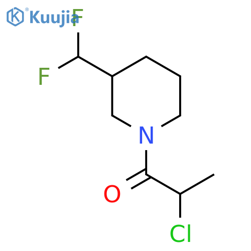 2-Chloro-1-(3-(difluoromethyl)piperidin-1-yl)propan-1-one structure