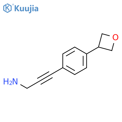 2-Propyn-1-amine, 3-[4-(3-oxetanyl)phenyl]- structure