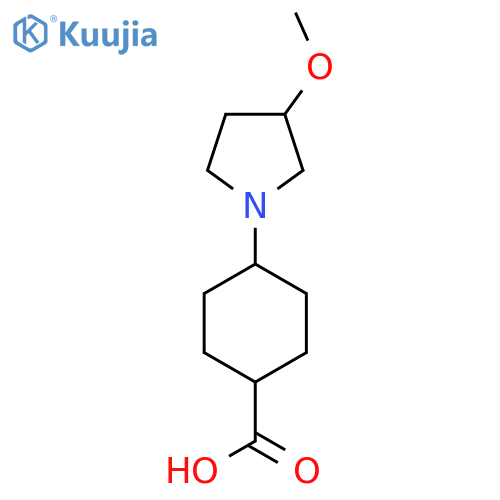 4-(3-Methoxypyrrolidin-1-yl)cyclohexane-1-carboxylic acid structure