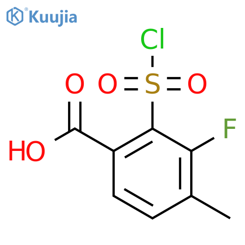 2-(Chlorosulfonyl)-3-fluoro-4-methylbenzoic acid structure