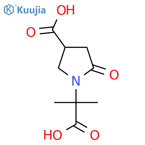 1-(1-Carboxy-1-methylethyl)-5-oxopyrrolidine-3-carboxylic acid structure