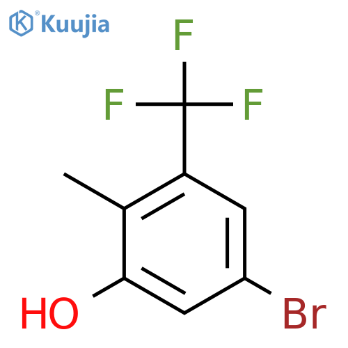 5-bromo-2-methyl-3-(trifluoromethyl)phenol structure