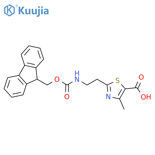 2-2-({(9H-fluoren-9-yl)methoxycarbonyl}amino)ethyl-4-methyl-1,3-thiazole-5-carboxylic acid structure