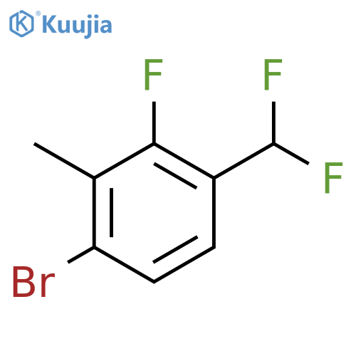 1-bromo-4-(difluoromethyl)-3-fluoro-2-methylbenzene structure